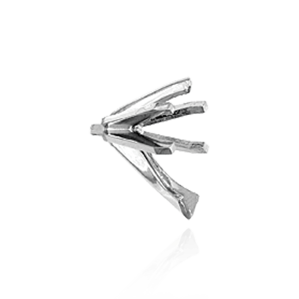 V-End Pear Shape Tiffany Settings With Peg in 14K Gold (4.50 x 2.75 mm - 9.75 x 6.50 mm)