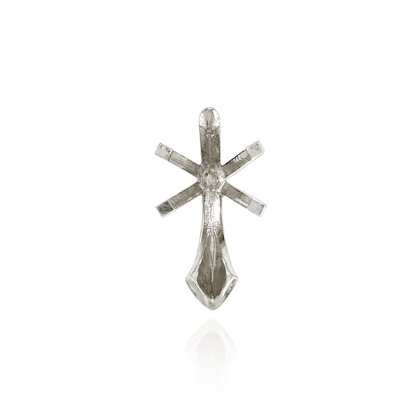 V-End Pear Shape Tiffany Settings With Peg in 14K Gold (4.50 x 2.75 mm - 9.75 x 6.50 mm)