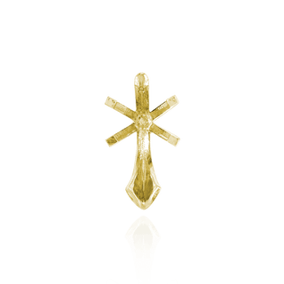 Six Prong Pear Shape Tiffany Settings With Peg in 14K Gold (3.00 x 1.75 mm - 15.00 x 9.00 mm)