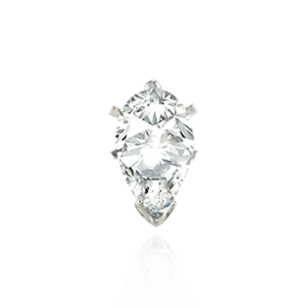 V-End Pear Shape Tiffany Settings With Peg in 14K Gold (4.50 x 2.75 mm - 9.75 x 6.50 mm)