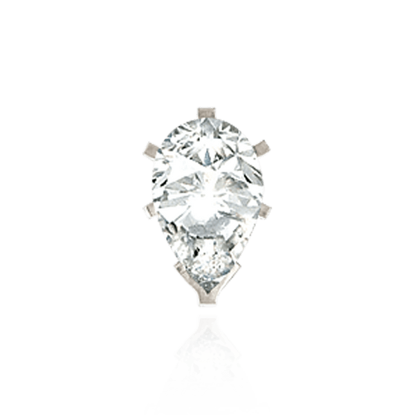 V-End Pear Shape Tiffany Settings With Peg in 14K Gold (4.50 x 2.75 mm - 11.75 x 7.75 mm)