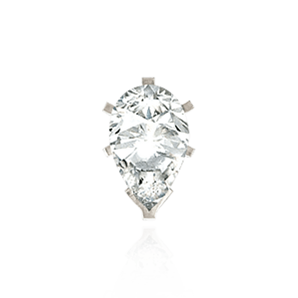 V-End Pear Shape Tiffany Settings With Peg in 14K Gold (4.50 x 2.75 mm - 11.75 x 7.75 mm)