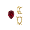 Four Prong Pear Shape Wire Basket Settings in 14K Gold (4.25 x 2.50 mm - 20.00 x 12.00 mm)