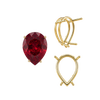 Four Prong Pear Shape Wire Basket Settings in 14K Gold (4.25 x 2.50 mm - 20.00 x 12.00 mm)