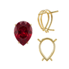 Four Prong Pear Shape Wire Basket Settings in 14K Gold (4.25 x 2.50 mm - 20.00 x 12.00 mm)