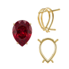 Four Prong Pear Shape Wire Basket Settings in 14K Gold (4.25 x 2.50 mm - 20.00 x 12.00 mm)