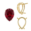 Four Prong Pear Shape Wire Basket Settings in 14K Gold (4.25 x 2.50 mm - 20.00 x 12.00 mm)