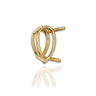 Four Prong Pear Shape Wire Basket Settings in 14K Gold (4.25 x 2.50 mm - 22.00 x 14.00 mm)