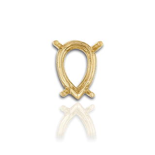 Four Prong Pear Shape Wire Basket Settings in 14K Gold (4.25 x 2.50 mm - 22.00 x 14.00 mm)