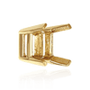 Four Prong Square Heavy Wire Basket Settings in 18K Gold (4.50 mm - 8.00 mm)