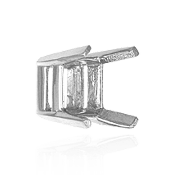 Four Prong Square Heavy Wire Basket Settings in 18K Gold (4.50 mm - 8.00 mm)