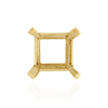 Four Prong Square Heavy Wire Basket Settings in 18K Gold (4.50 mm - 8.00 mm)
