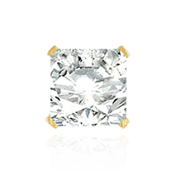 Four Prong Square Heavy Wire Basket Settings in 18K Gold (4.50 mm - 8.00 mm)