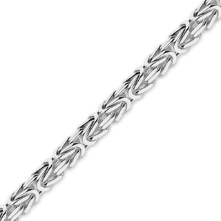 Bulk / Spooled Square Byzantine Handmade Chain in Sterling Silver (2.40 mm - 8.30 mm)