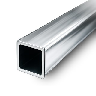 14K White Square Hard Tubing