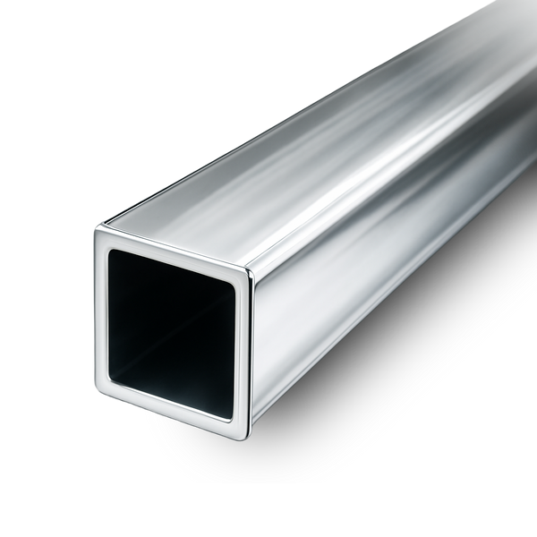 14K White Square Hard Tubing