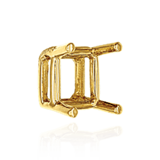 Four Prong Square Wire Basket Settings in 14K Gold (1.50 mm - 10.25 mm)