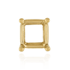 Four Prong Square Wire Basket Settings in 18K Gold (3.00 mm - 7.50 mm)