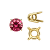 Four Prong Round Wire Basket Settings in 14K Gold (1.75 mm - 11.00 mm)