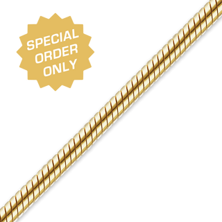 Special Order Only: Bulk / Spooled Round Snake Chain in 14K Gold