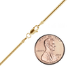 Finished Round Snake Anklet in 14K Yellow Gold (1.00 mm - 1.95 mm)