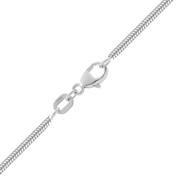 Finished Round Snake Chain in Platinum (1.20 mm - 1.60 mm)