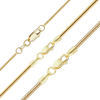 Finished Round Snake Necklace in 18K Yellow Gold (1.00 mm - 1.95 mm)