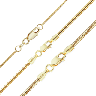 Finished Round Snake Bracelet in 18K Yellow Gold (1.00 mm - 1.95 mm)