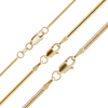 Finished Round Snake Anklet in 14K Yellow Gold (1.00 mm - 1.95 mm)