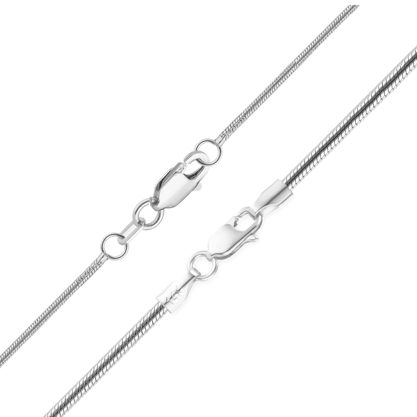 Finished Round Snake Bracelet in 14K White Gold (1.00 mm - 1.55 mm)