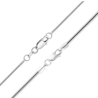 Finished Round Snake Bracelet in 14K White Gold (1.00 mm - 1.55 mm)