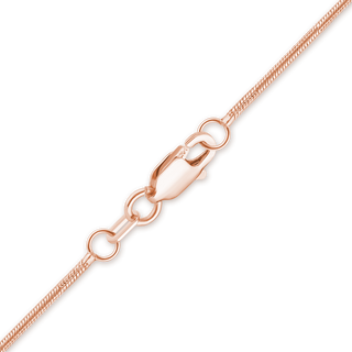 Finished Round Snake Anklet in 14K Pink Gold (1.00 mm)