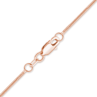 Finished Round Snake Bracelet in 14K Pink Gold (1.00 mm)