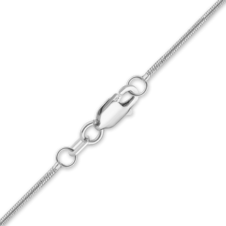 Finished Round Snake Necklace in 14K White Gold (1.00 mm - 1.95 mm)