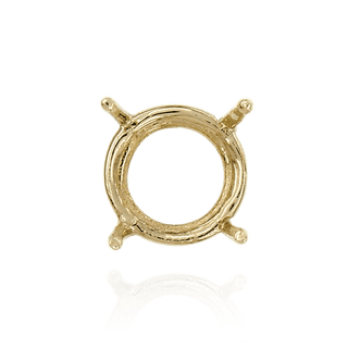 Four Prong Round Wire Basket Settings in 18K Gold (2.00 mm - 11.00 mm)