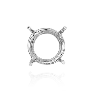 Four Prong Round Wire Basket Settings in Sterling Silver (1.75 mm - 11.00 mm)