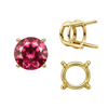 Four Prong Round Wire Basket Settings in 14K Gold (1.75 mm - 11.00 mm)