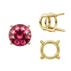 Four Prong Round Wire Basket Settings in 14K Gold (1.75 mm - 11.00 mm)