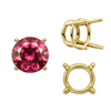 Four Prong Round Wire Basket Settings in 14K Gold (1.75 mm - 11.00 mm)