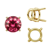 Four Prong Round Wire Basket Settings in 14K Gold (1.75 mm - 11.00 mm)