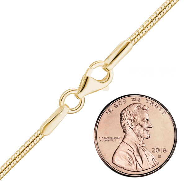 Finished Snake Anklet in 14K Gold-Filled (1.00 mm - 3.50 mm)