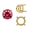 Four Prong Round Wire Basket Settings in 14K Gold (1.75 mm - 11.00 mm)