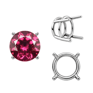 Four Prong Round Wire Basket Settings in Platinum (1.75 mm - 11.00 mm)