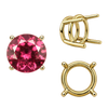 Four Prong Round Wire Basket Settings in 14K Gold (1.75 mm - 11.00 mm)