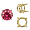Four Prong Round Wire Basket Settings in 14K Gold (1.75 mm - 11.00 mm)