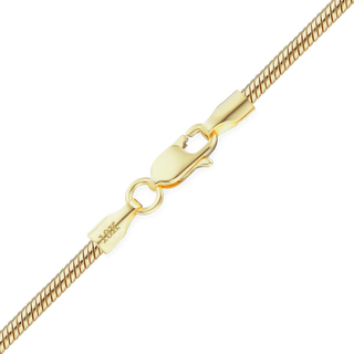Finished Round Snake Necklace in 18K Yellow Gold (1.00 mm - 1.95 mm)