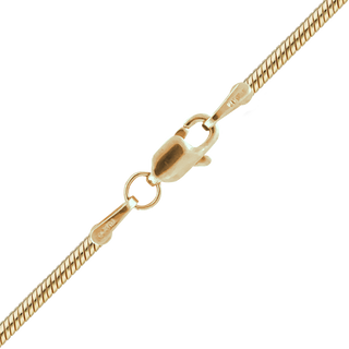 Finished Round Snake Necklace in 18K Yellow Gold (1.00 mm - 1.95 mm)