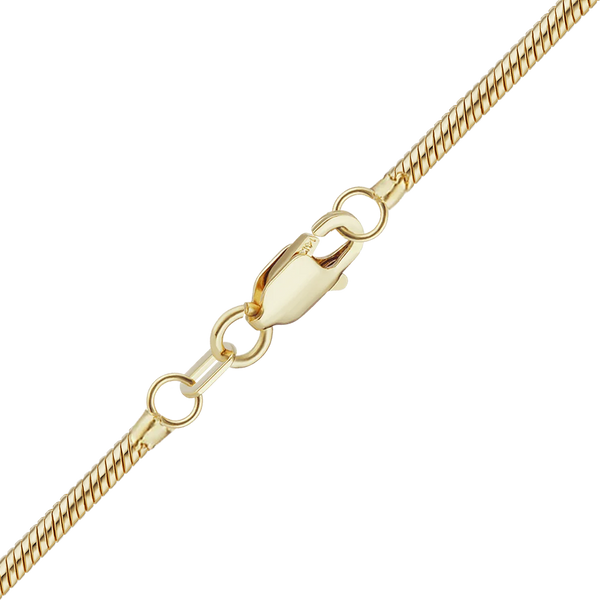 Finished Round Snake Necklace in 14K Yellow Gold (1.00 mm - 1.95 mm)