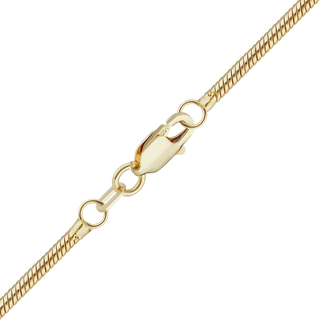 Finished Round Snake Necklace in 14K Yellow Gold (1.00 mm - 1.95 mm)