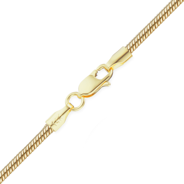 Finished Round Snake Necklace in 18K Yellow Gold (1.00 mm - 1.95 mm)